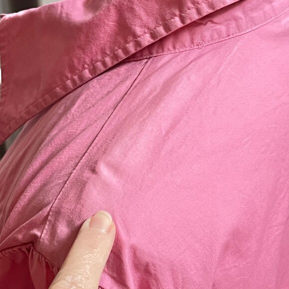 Forenza Vtg Pink Long-Sleeve Button-Up Shirt‎ 16 Snap Details Western Pirate 90s - Picture 6 of 12